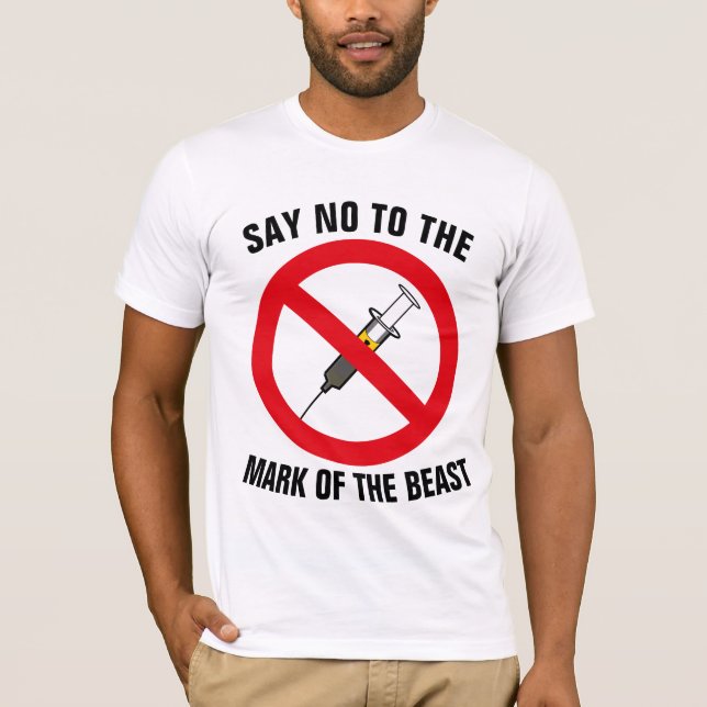 SÄG NEJ TILL BEAST VACCINS T-SHIRTS (Framsida)