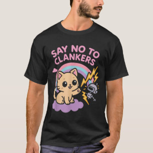 Säg Nej Till Clankers Anti Ai Robotar Söt Liten Ka T Shirt