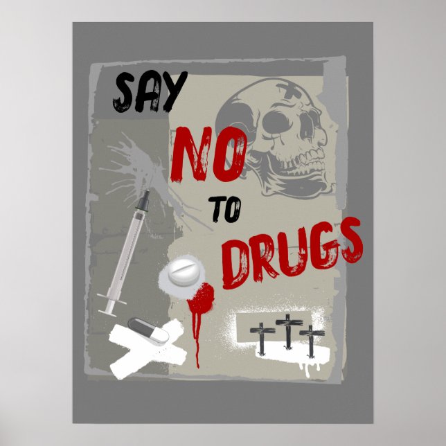 Säg Nej Till Droger Mörderlig Död Antidrogs- Poster (Framsidan)