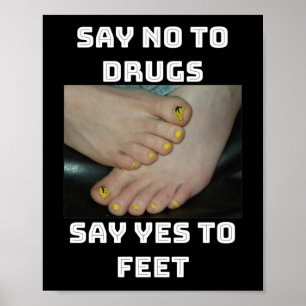 Säg nej till droger, säg ja till föda (Amber) P Poster