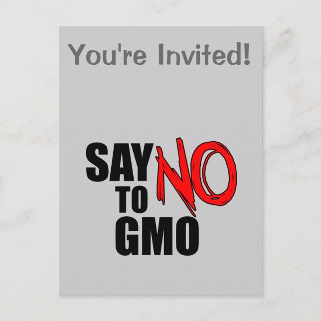 Säg NEJ till GMO Inbjudan Vykort (Framsida)