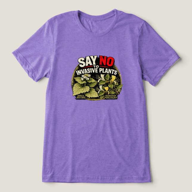 Säg nej till invasiva växter t-shirt (Design Framsida)