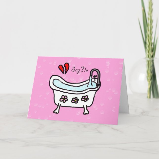 Säg nej till Kärlek Anti Valentines day Card Helgkort (Framsida)