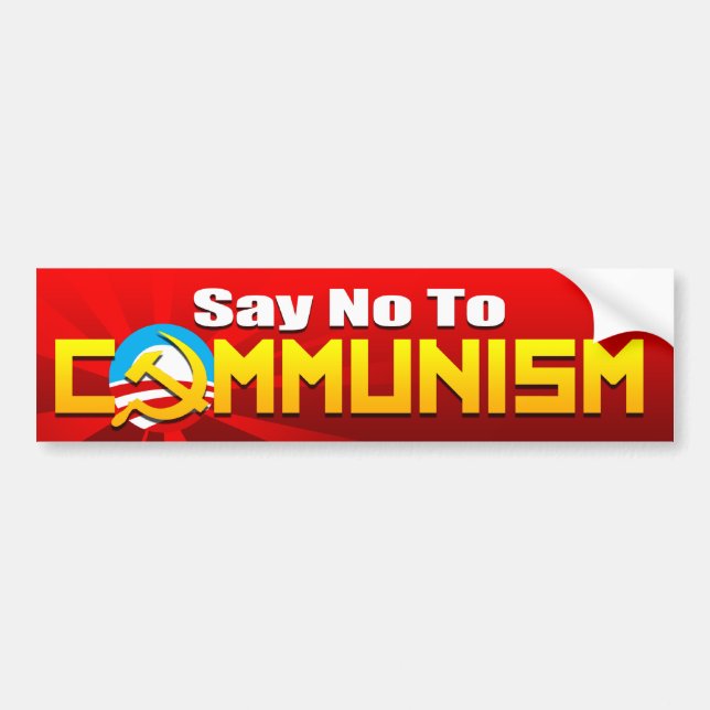 Säg nej till kommunism bildekal (Framsidan)