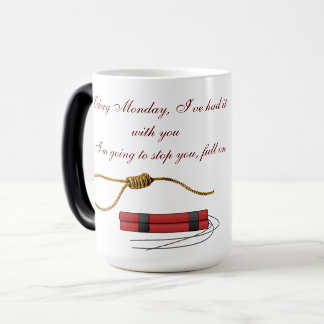 Säg NEJ till måndagar Magisk Mugg (Framsida vänster)