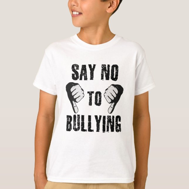 Säg Nej till Mobbing T Shirt (Framsida)