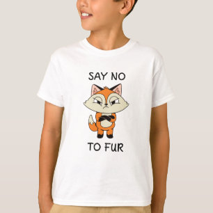 Säg nej till Päls - Ledsen Fox T Shirt