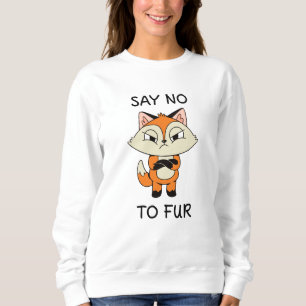 Säg nej till Päls - Ledsen Fox T Shirt