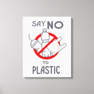 Säg nej till plast canvastryck