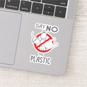 Säg nej till plast klistermärken