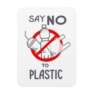 Säg nej till plast magnet