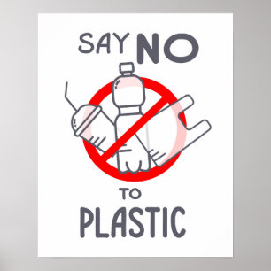 Säg nej till plast poster