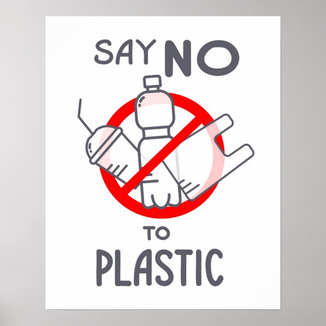 Säg nej till plast poster (Framsidan)