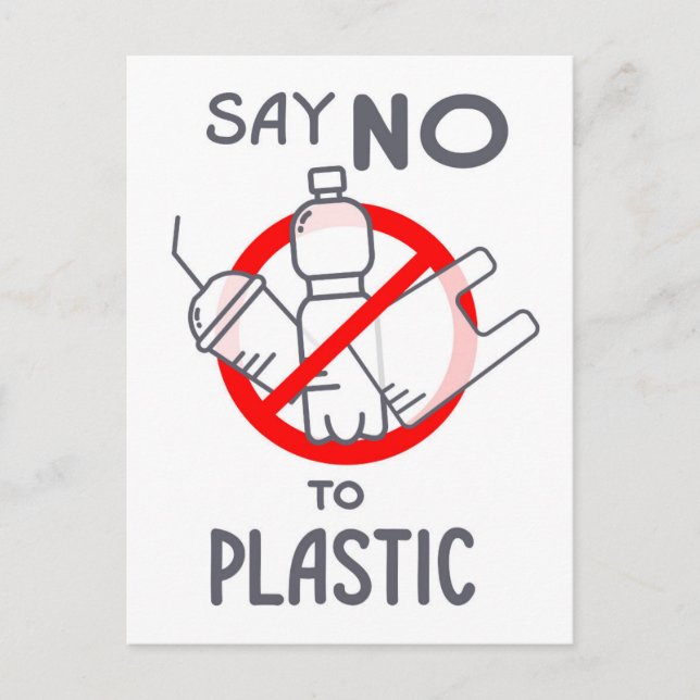 Säg nej till plast vykort (Framsida)