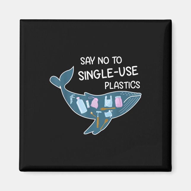 Säg nej till plastens miljöskyddstyp magnet (Framsidan)