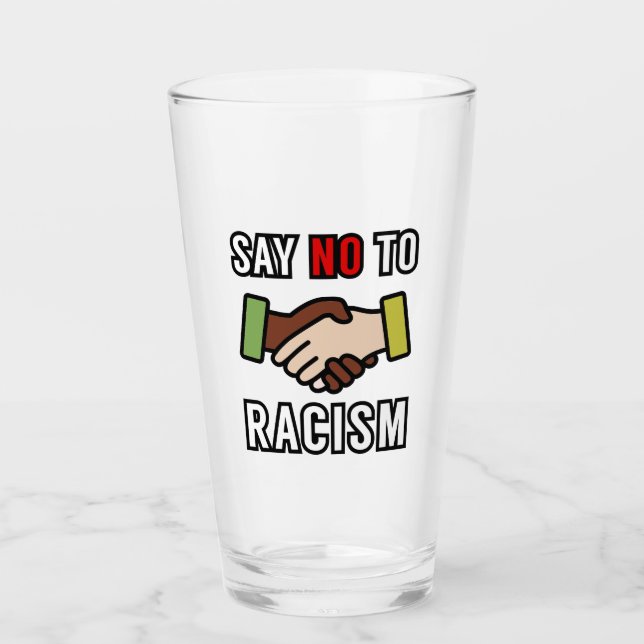 Säg nej till rasism glaskopp (Framsida)