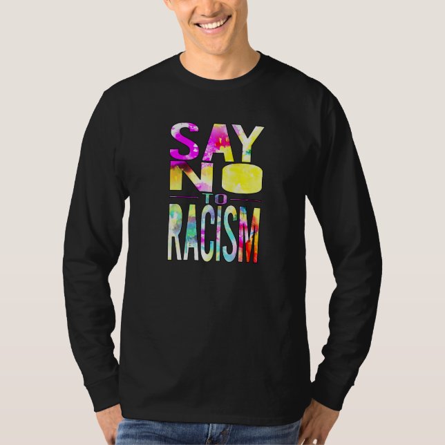 Säg nej till rasism Premium T Shirt (Framsida)