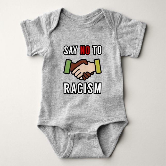 Säg nej till rasism t shirt (Framsida)