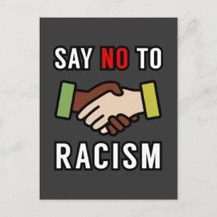 Säg nej till rasism vykort