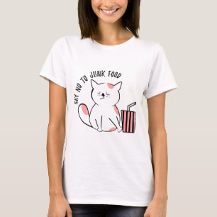Säg nej till skräppost - katt humor t shirt