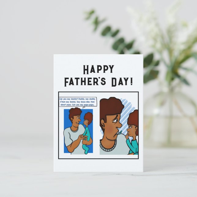 Säg pappa vykort (Stående Fram)