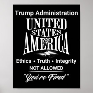 Säg sanningen att du är felad Trump Administration Poster