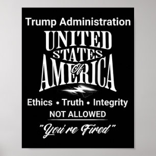 Säg sanningen att du är felad Trump Administration Poster