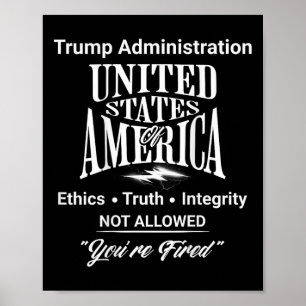 Säg sanningen att du är felad Trump Administration Poster