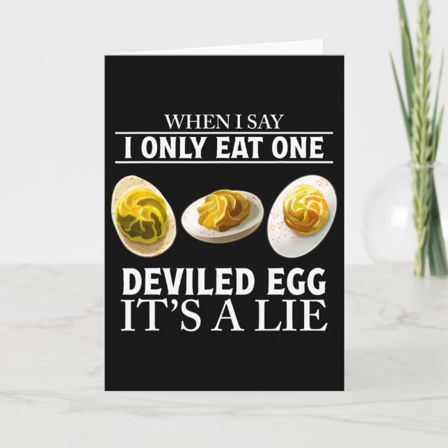 Säg tack devilerade ägg mat rolig slogan sallad kort (Framsida)