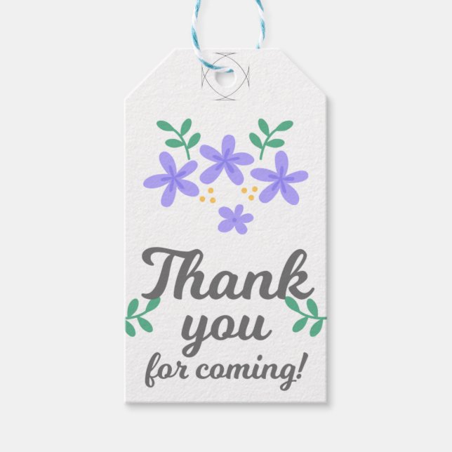 Säg "Tack" i Stil med unik Märkre Presentetikett (Framsidan)