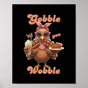 Säg tack till Göken Wobble Kalkon Roligt Fa Poster