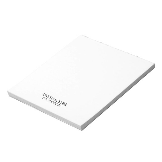 Säg upp dig från stress Minimalistisk daglig uppgi Anteckningsblock (Roterad)