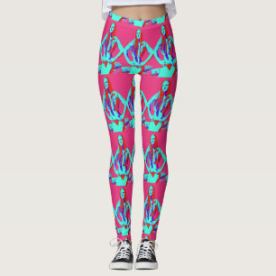 Säg vad bikini-flickans rosa är. leggings