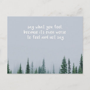 Säg vad du känner vykort