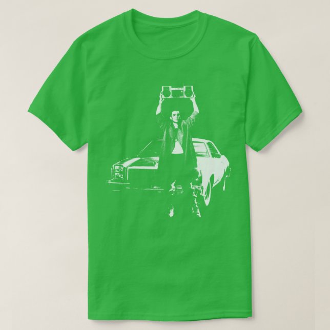 Säg vad som helst, den vita stencil t shirt (Design framsida)