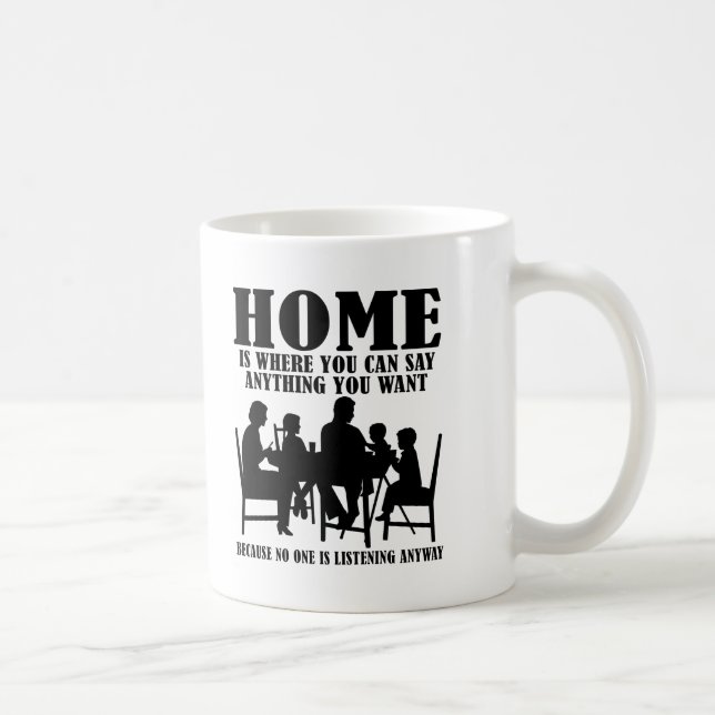 Säg Vad Som Helst Hemma Rolig Mugg (Höger)