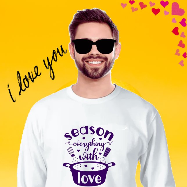 Säga allt med kärlek lång ärmad tröja (Season everything with love)