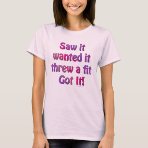 Såga det önskade det kastade en färdig har det t-shirt