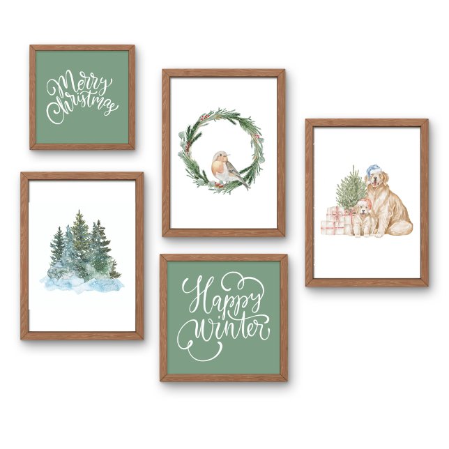 Saga Grönt God jul wall art Poster (Skapare uppladdad)