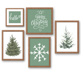 Saga Grönt Hej jul Poster