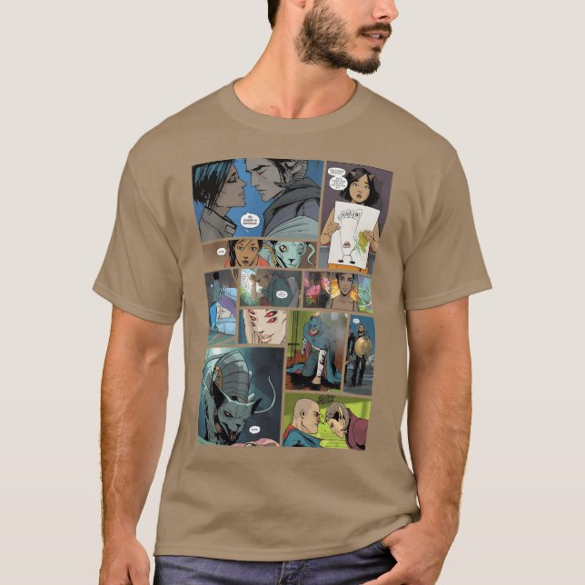 Saga Image Comics Panel Design vänner flicka T Shirt (Framsida)