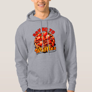 säga nej till våffeldesign hoodie