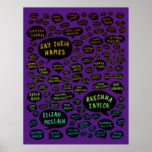 säga sin namn-regnbåge poster