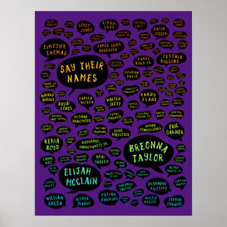 säga sin namn-regnbåge poster