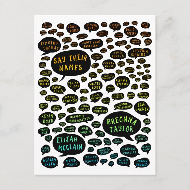 säga sin namn-regnbåge vykort (Framsida)