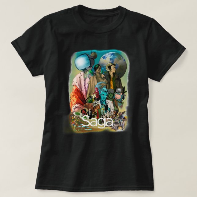 Saga tecknad Characters geek Classic T Shirt (Design framsida)