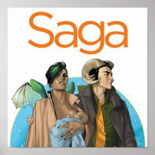 Saga Tecknad Poster