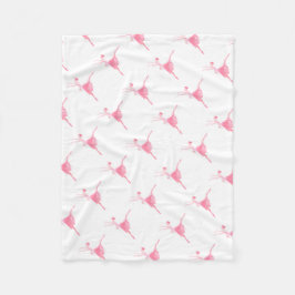 Sagabalettdansör. Moderiktig rosa Ballerina. Fleecefilt