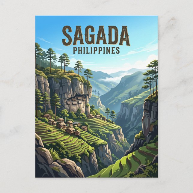 Sagada Filippinerna Vykort (Framsida)