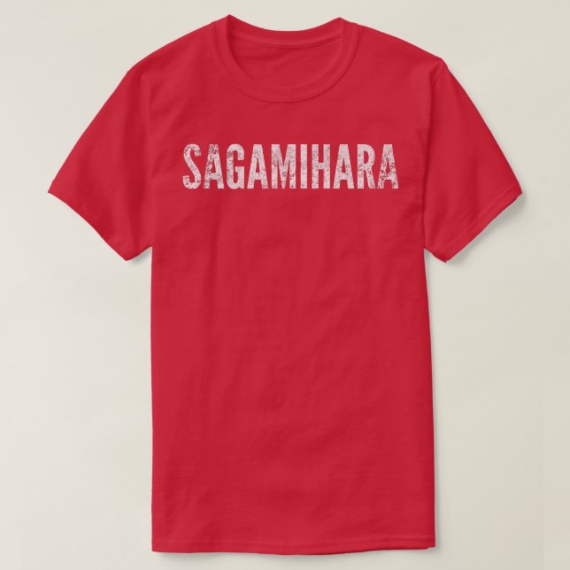 Sagamihara Japan Distress Graphic T Shirt (Design framsida)